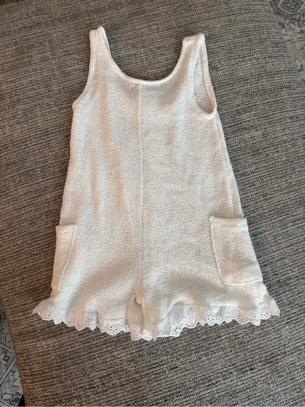 Zara Cream Knit Short Romper